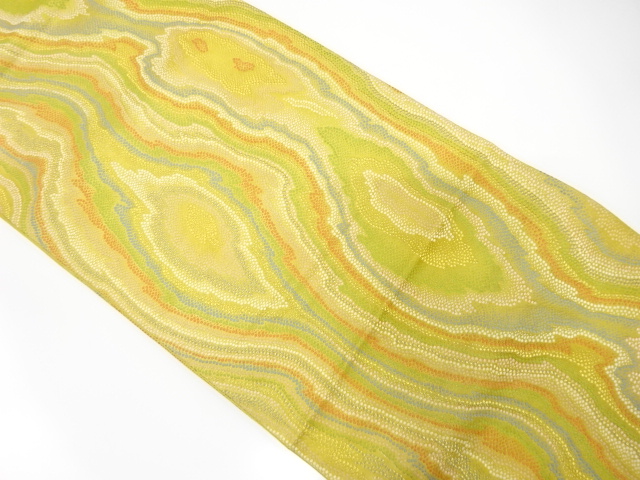 JAPANESE KIMONO / ANTIQUE FUKURO OBI / SILK / WOVEN GRAIN OF WOOD